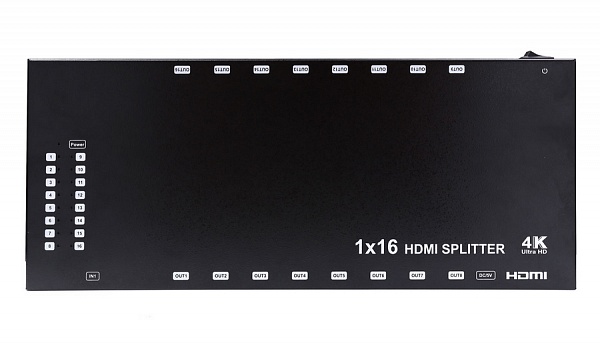 Усилитель-распределитель Osnovo D-Hi116/1, 1:16 HDMI, 4K@60Hz