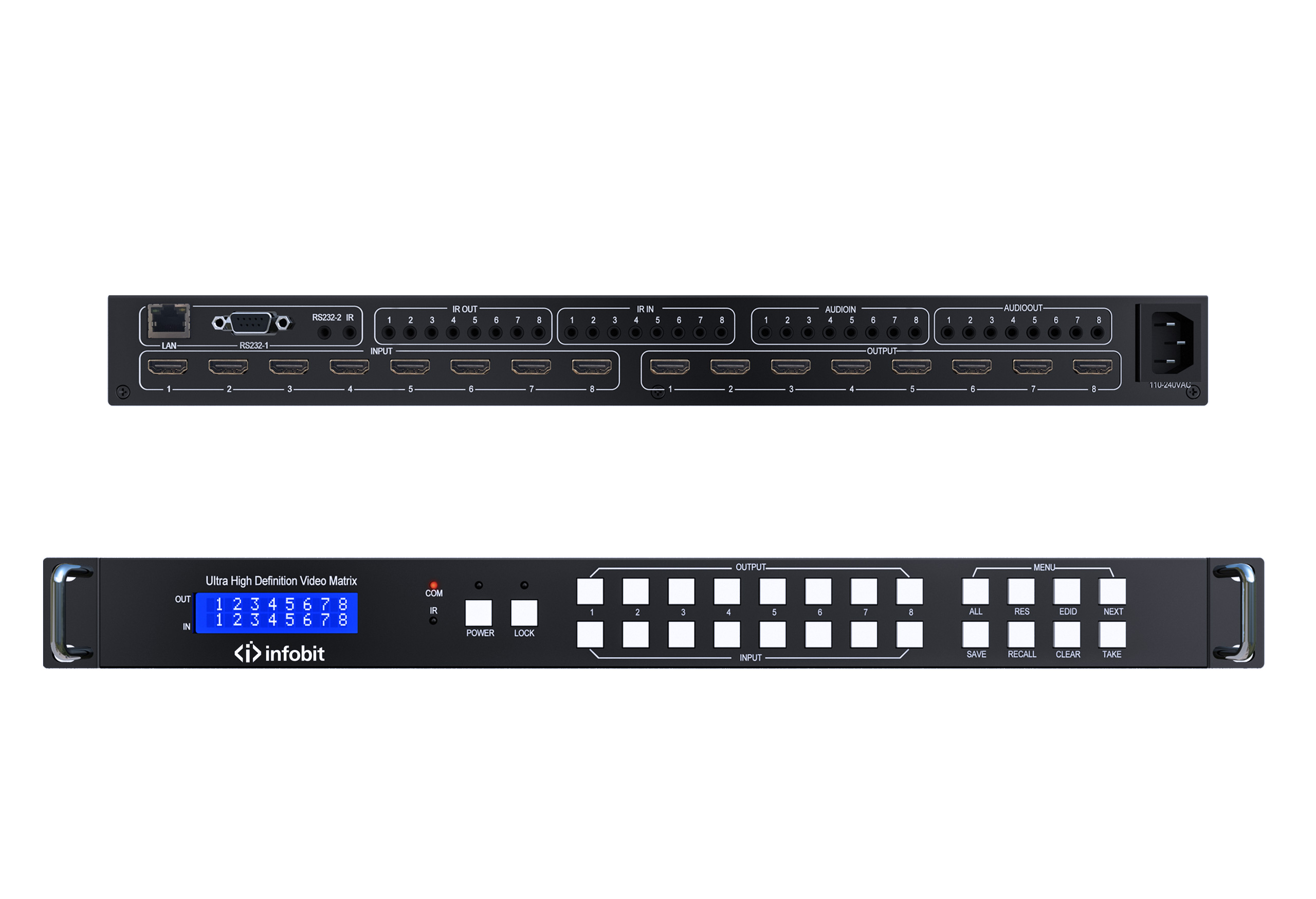 Бесподрывный матричный коммутатор Infobit iMatrix H88HAW HDMI 8×8