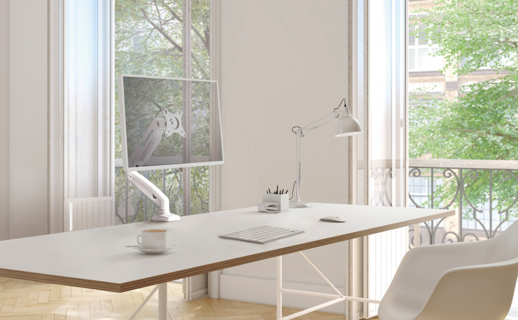 Кронштейн с газлифтом ONKRON G80 белый