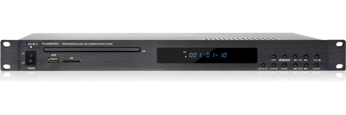 Biamp PC1000RMKII. CD/MP3 проигрывватель, USB, SD-карта, контроль по RS232