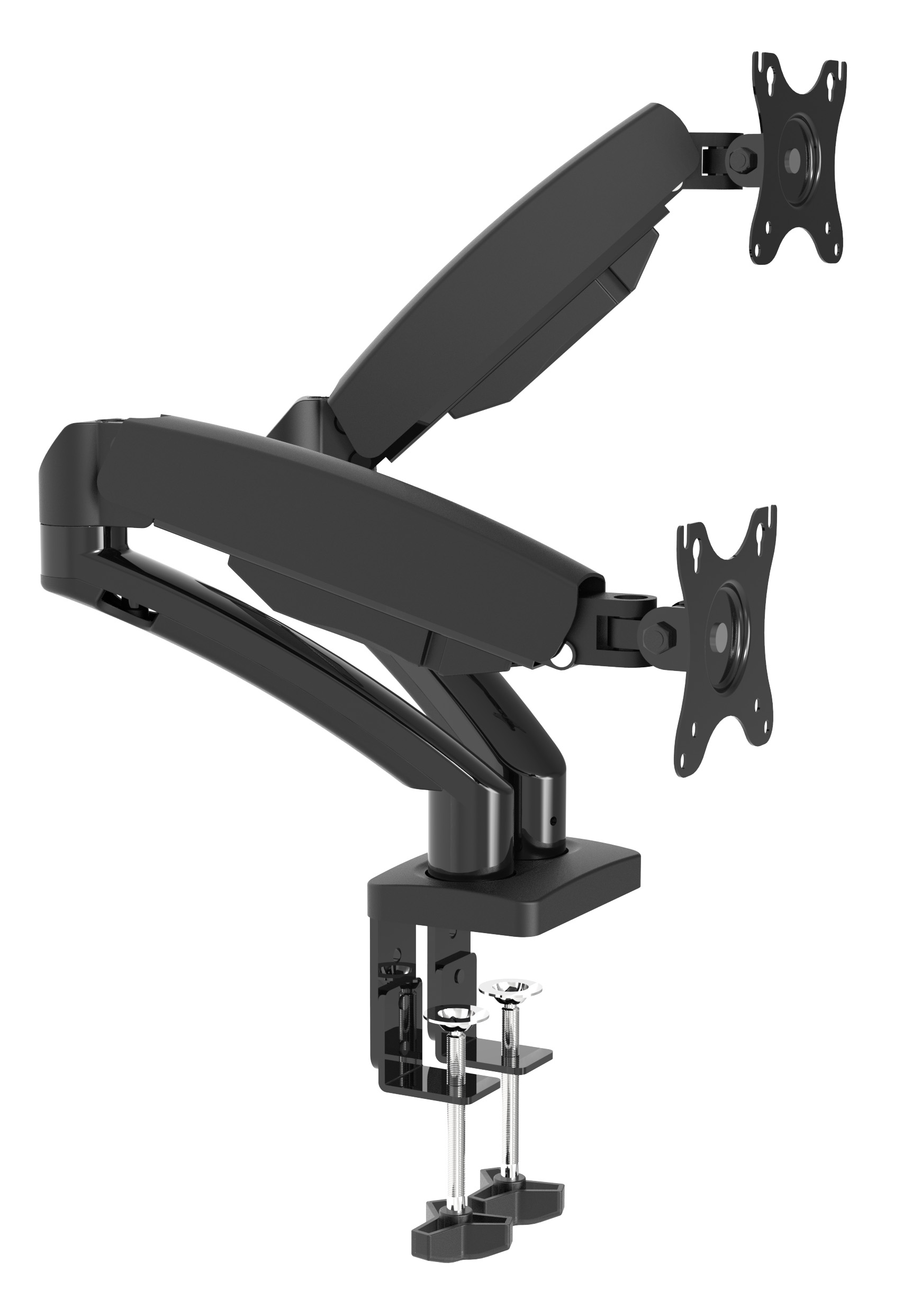 Настольное крепление для двух мониторов Wize WDA2-32, 14"-32", газовая пружина, VESA 75x75, 100x100