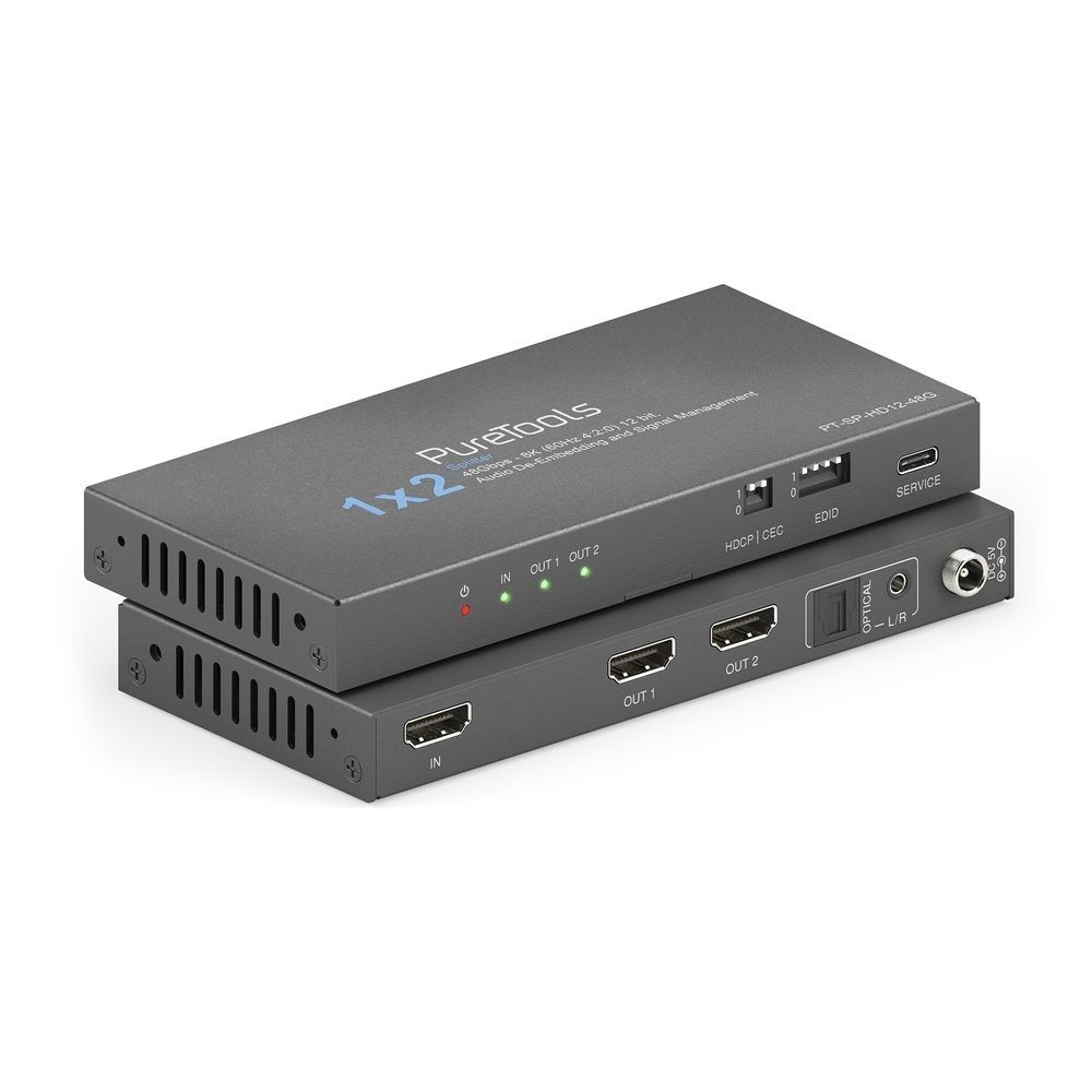 Распределитель (сплиттер) PureLink PT-SP-HD12-48G 1x2 HDMI 2.1 Splitter - 48Gbps with Scaler and Aud