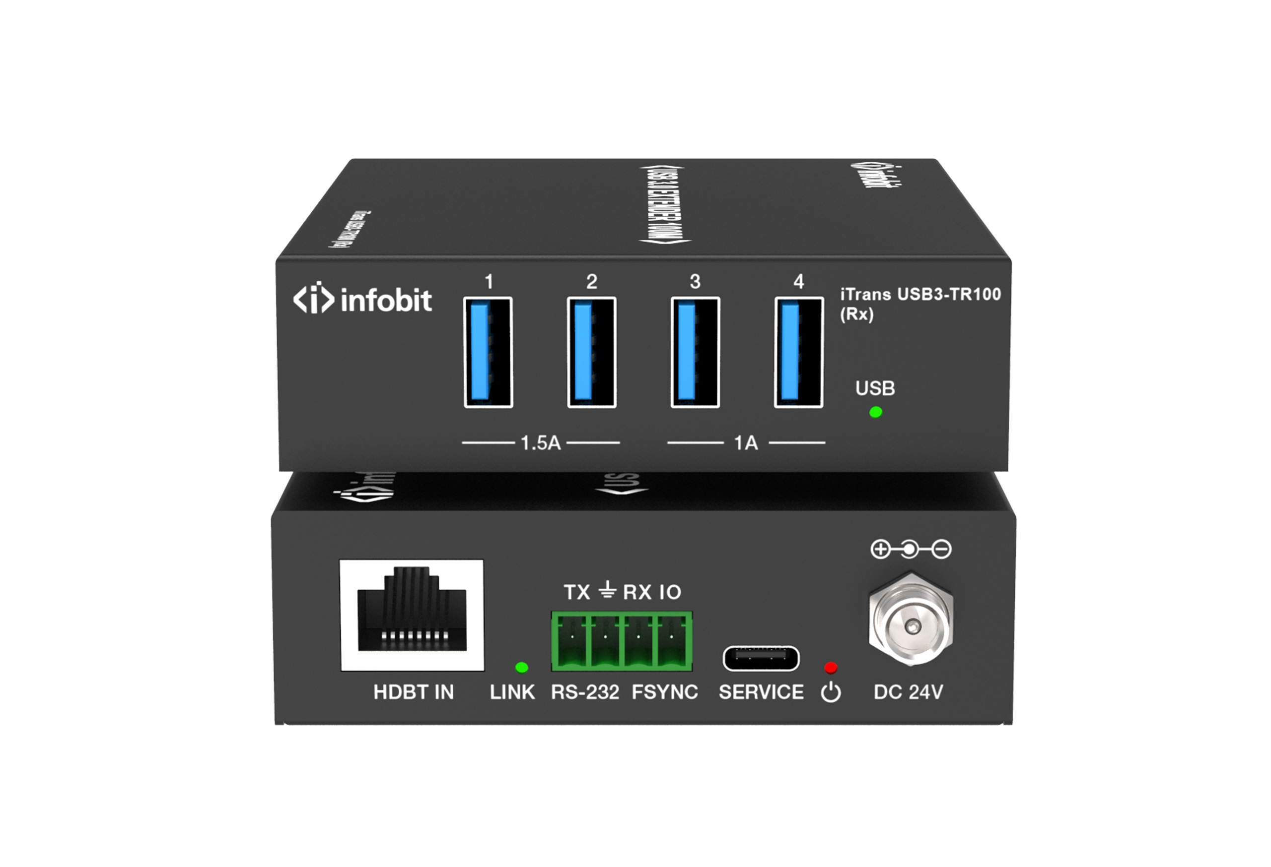 Удлинитель сигнала Infobit iTrans USB3-TR100 USB 3.0 over HDBaseT 3.0