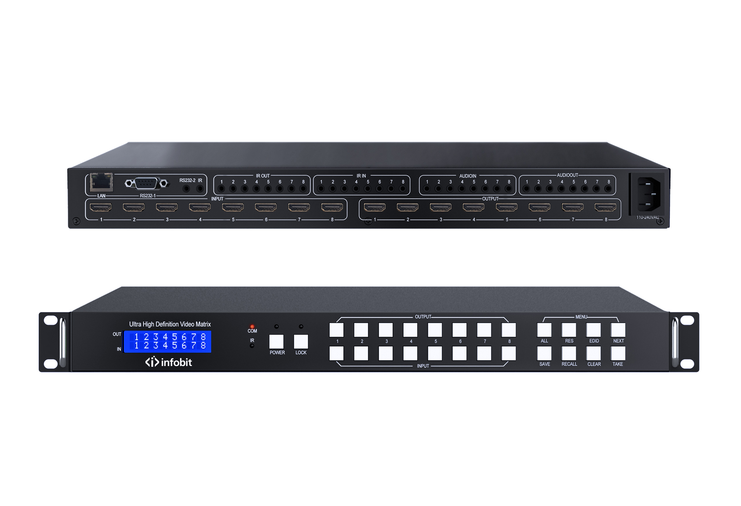 Бесподрывный матричный коммутатор Infobit iMatrix H88HAW HDMI 8×8