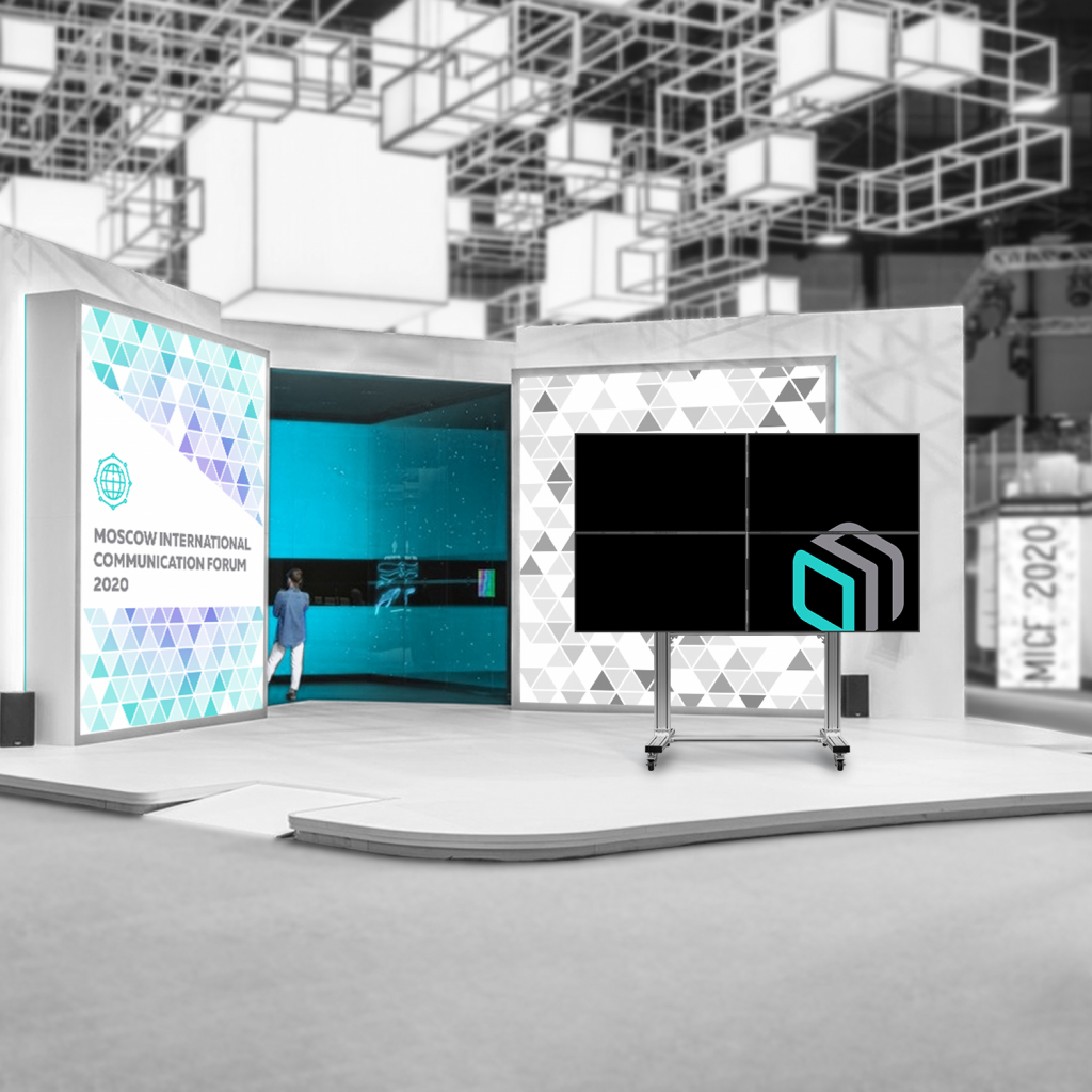 Мобильная стойка ONKRON FSPRO2L-22 на 4xLCD до 55"