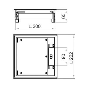 Лючок ges4-2u (универсальный) 6xmodul45 (полиамид,серый). Тип: GES4-2U10T 7011